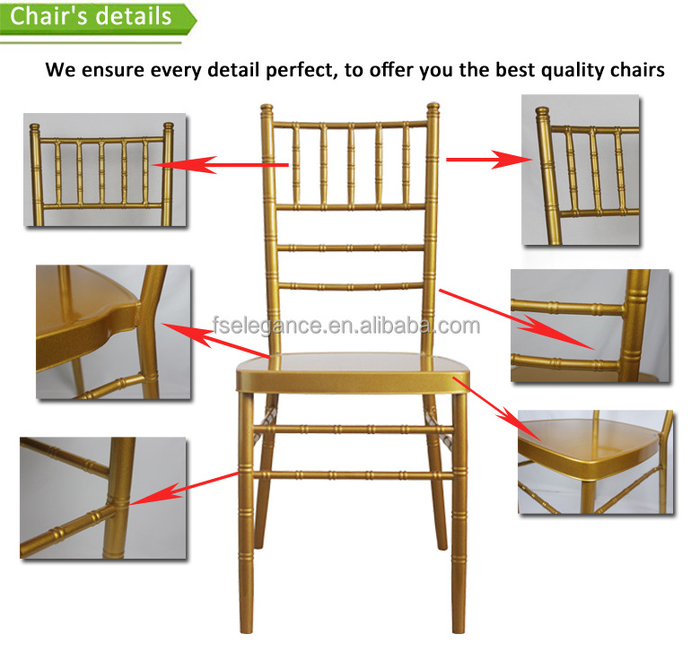 wedding chair steel wholesale stainless steel tiffany stackable event furniture chiavari chair with cushions