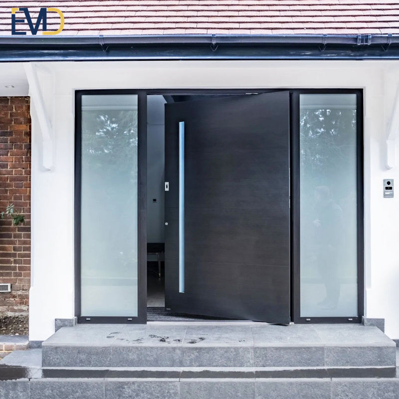 Popular design new style villa aluminium exterior entry security metallic pivot door