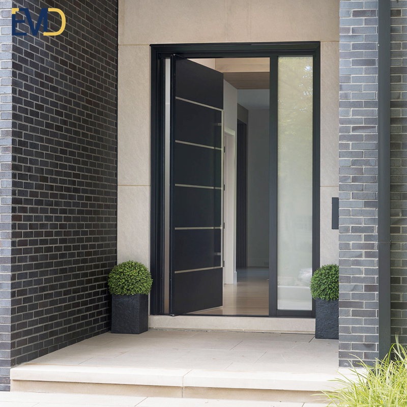 Popular design new style villa aluminium exterior entry security metallic pivot door