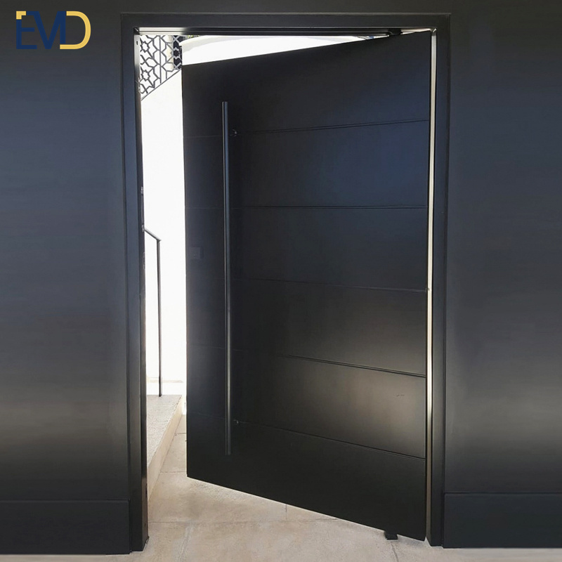 Popular design house aluminum soundproof French modern pivot security entry doors