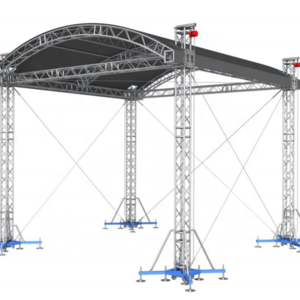 Arched Shape Roof System 390mm Square Truss Construction with Canopy And Walls