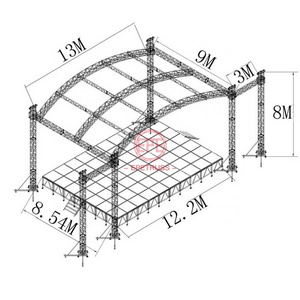 Outdoor Stage Spigot Aluminum Folding DJ Booth Truss Display Trussing Lift Tower