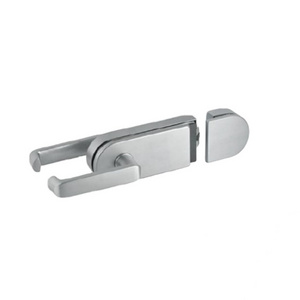 Round G012CD double frameless  aluminum tempered glass  door lock with handle and strike box