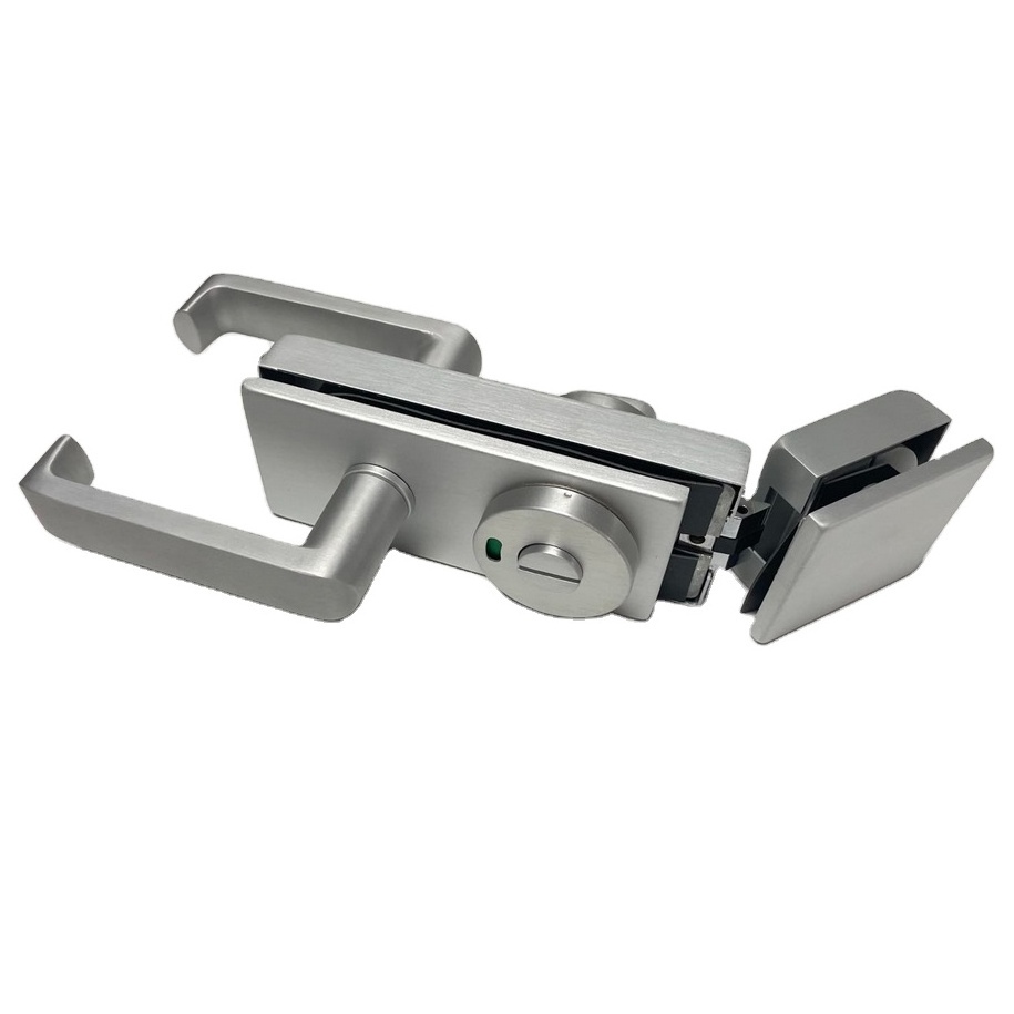 Center aluminum  washroom door lock G051D  commercial bathroom glass door lock with indicator similar  to dorma