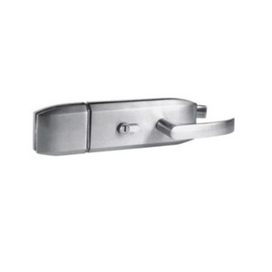 Office zinc alloy  swing door handle lock G006 frameless stainless steel  glass door lock similar  to dorma type