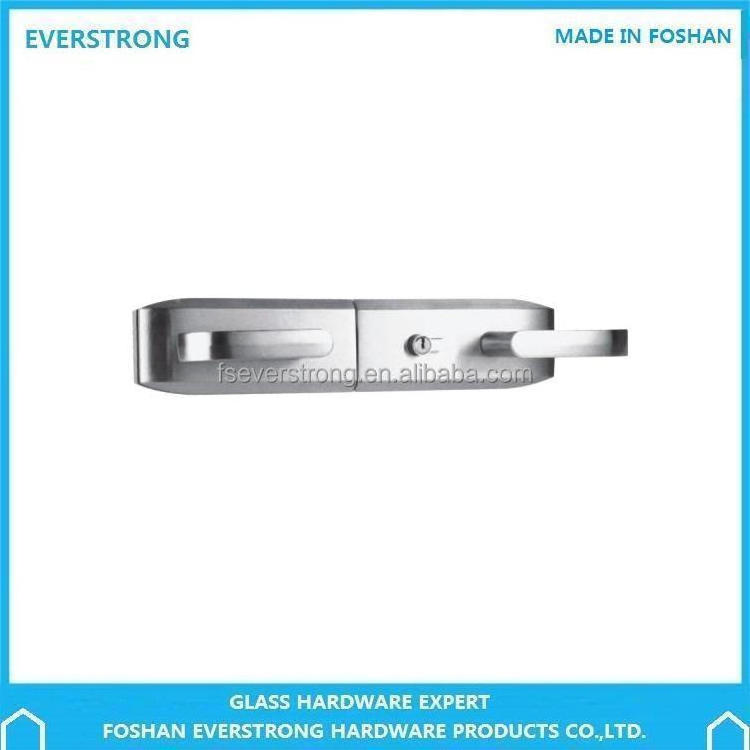 Everstrong  G007 double frameless glass swing door patch lock with rotatable handle