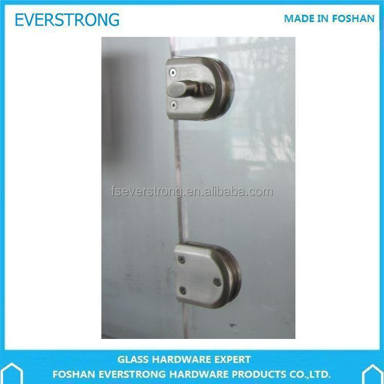 Everstrong zinc alloy glass door bolt  lock or double side glass door latch