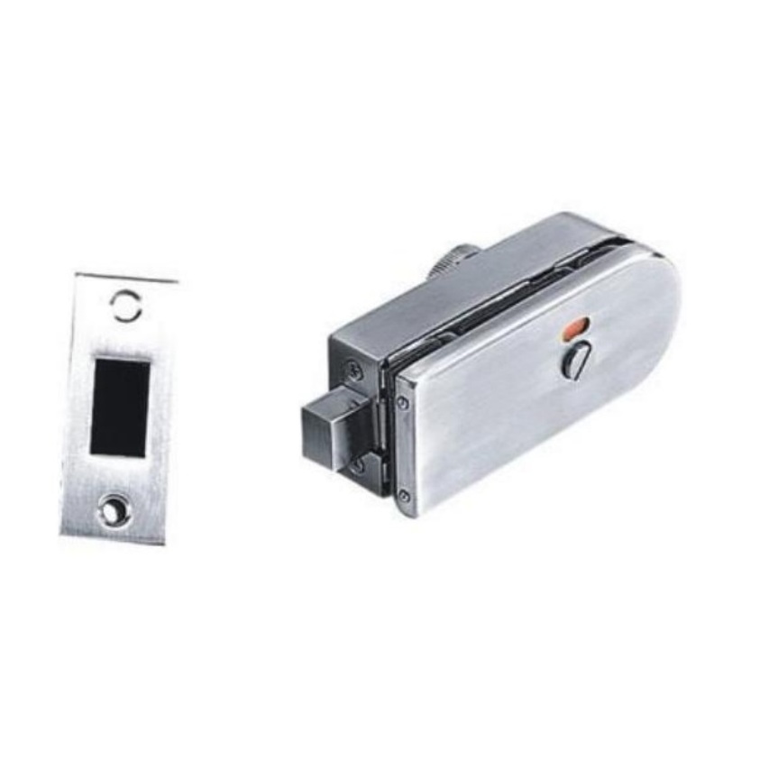 Everstrong stainless steel bathroom glass door bolt  H001 single toilet glass door latch with indicator