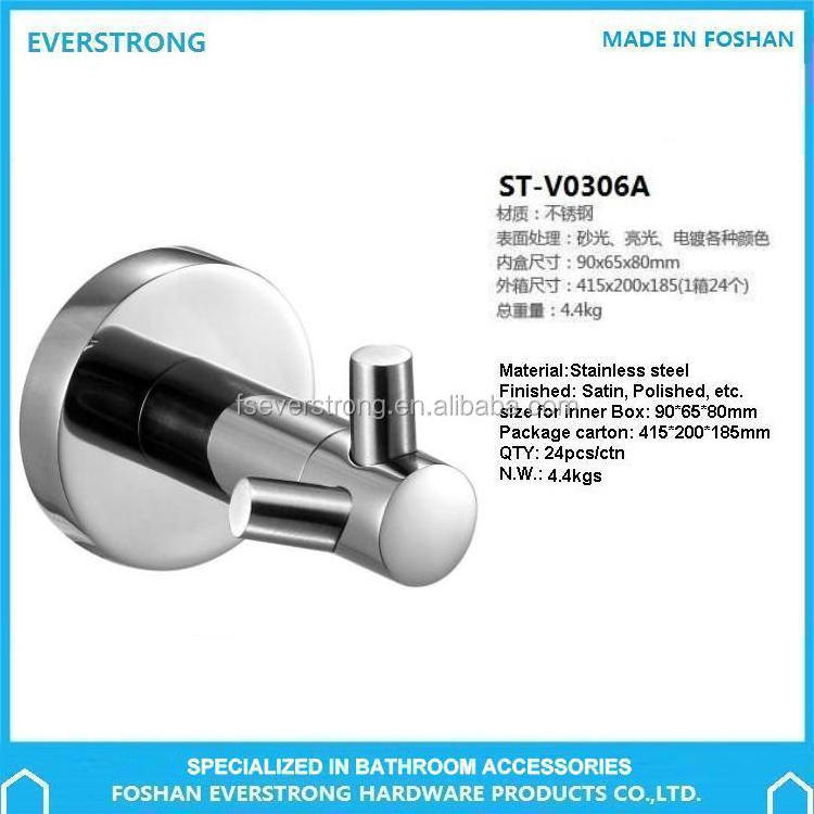 Everstrong  double clothes hook ST-V0306A stainless steel 304 robe hook or coat hook