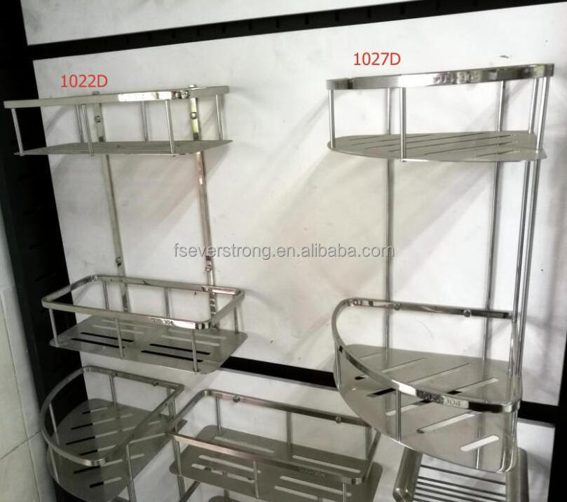 Everstrong double tier stainless steel bathroom shelf ST-V1027D bathroom or kitchen storage rack