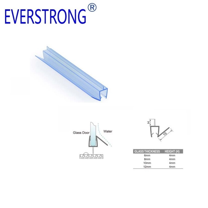 Plastic shower door  seal wipe  3009F PVC glass door seal weather sealing strip   at the bottom of door