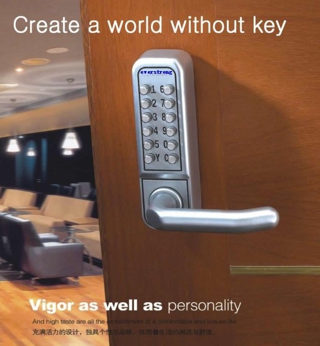 Everstrong the third generation G026B keyless  Mechanical digital combination code door lock easily to change password