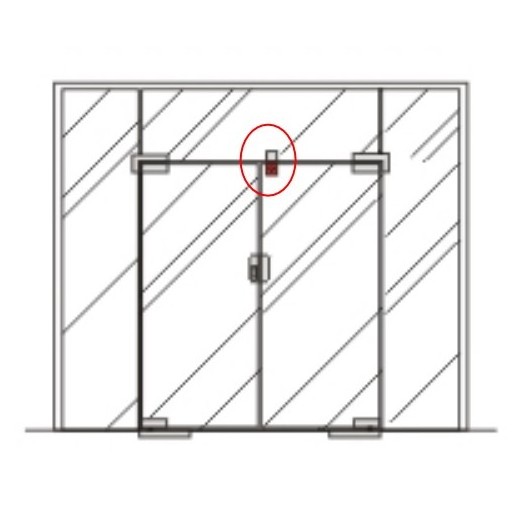 Square glass door  bolt H004A  stainless steel double glass door latch of control hardware