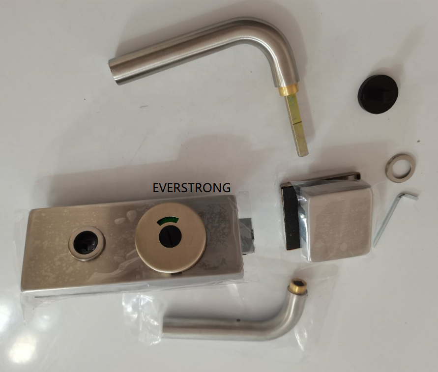 Everstrong stainless steel  g toilet door lock G051D  commercial bathroom glass door lock with indicator similar  to dorma