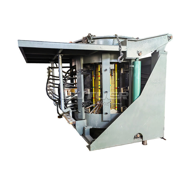 Automatic Coreless Induction Power Frequency Furnace for Metal Melting Electric Melting Furnace Scrap Aluminum Melting Furnace