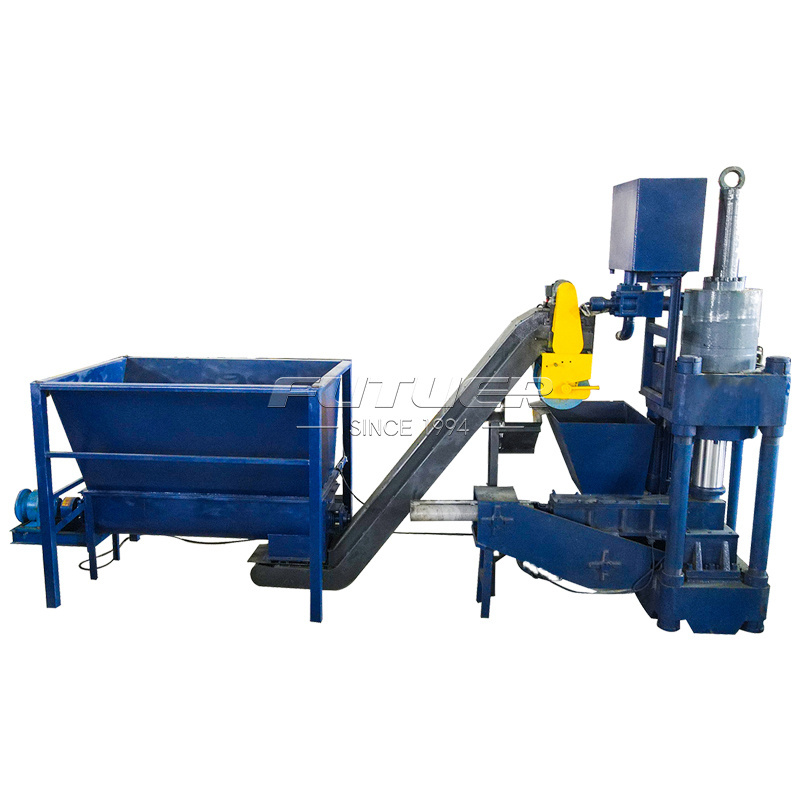 Futuer Automatic hydraulic aluminium chips briquetting metal block press machine brass chips briquetting machine