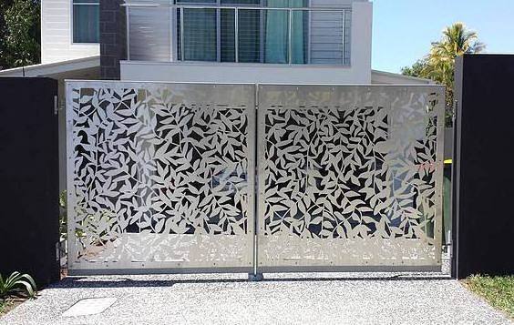 Entry trade  for hotels fire rated different modern tubular design in philippines aluminum modern swing fence gate