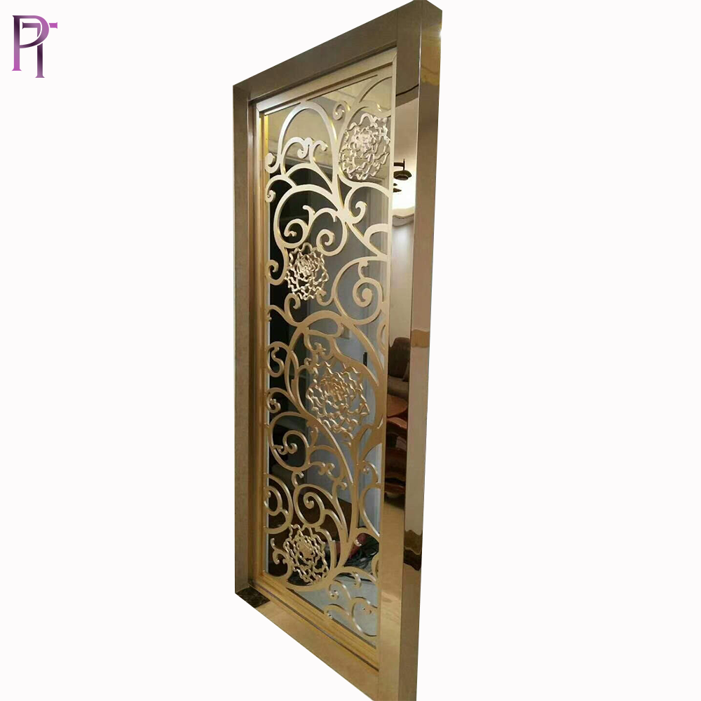 Movable partition floor to ceiling for home mirror wire living room and dining room panel divider wall outdoor privacy screens