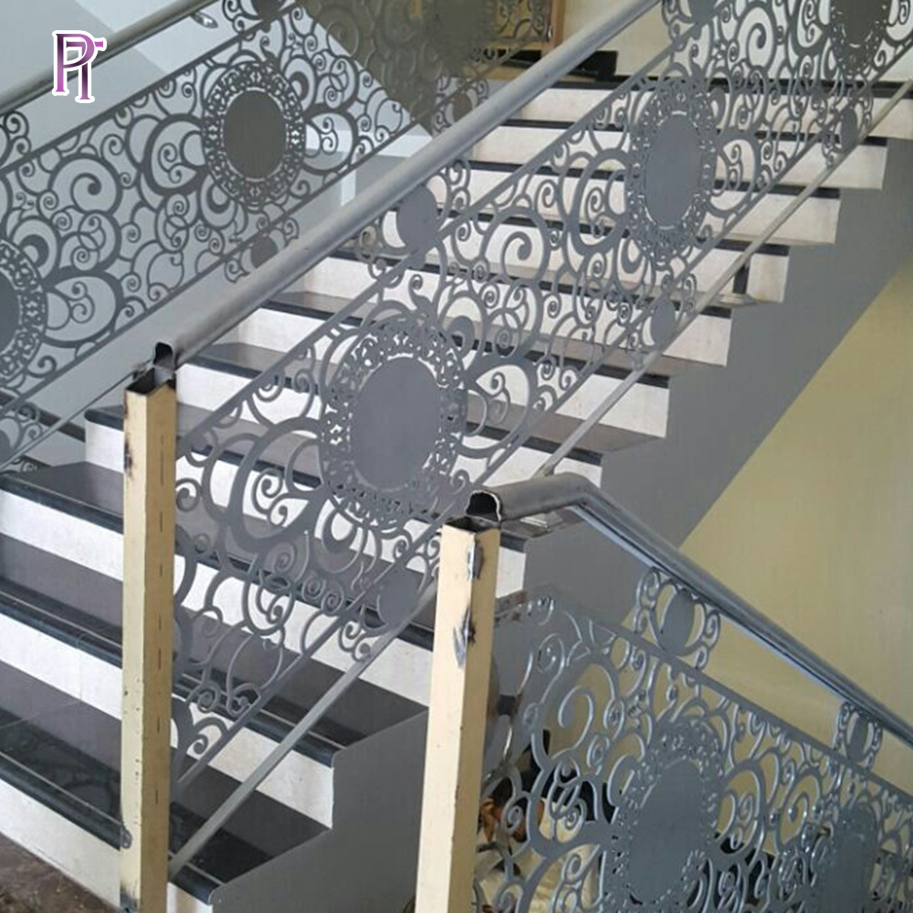 Spiral staircase wrought pipe deck stainless steel balustrade system hand railing designs modern wrought iron handrails