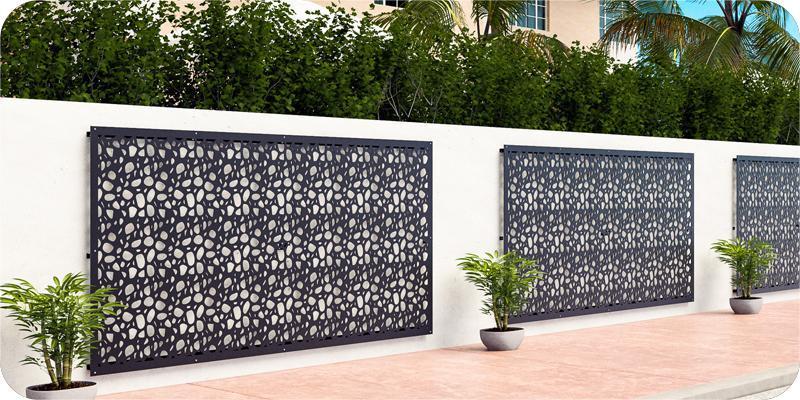 Art decorative laser anodized aluminum shade privacy office partition carve panel walls fence aluminium mesh add a screen room