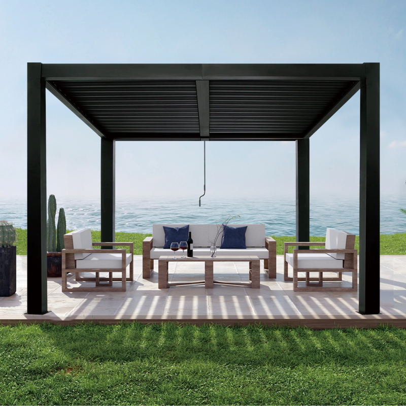 Kit 4x4 pavilions outdoor glass manufacturers aluminium bioclimatic 5x3 pvc pergola bioclimatique aluminium wood gazebo