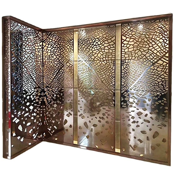 Interior metal garden and small rattan door screen panel walls movable wall partition room divider