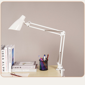 FX313B Modern Flexible Desk Lamps Study/Computer Lights Reading Light Long Swing Arm Black/White LED Home Decor Table Lamp