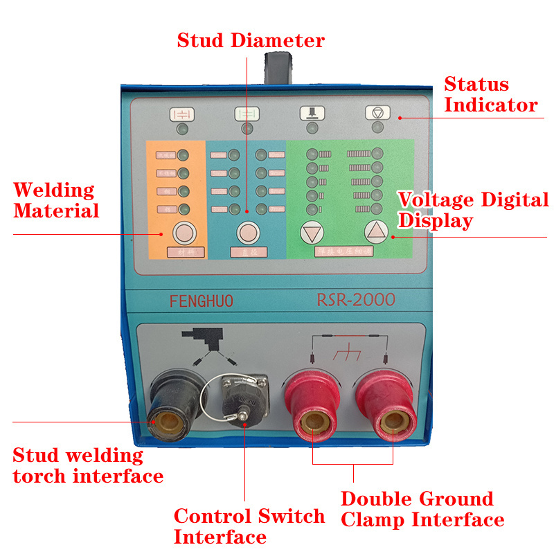 Bolt welder RSR drawn arc CD capacitor discharge shear stud welding machine with gun