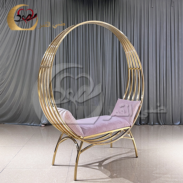 Wholesale Royal Birdcage Stainless Steel Wedding Banquet King Throne Chair