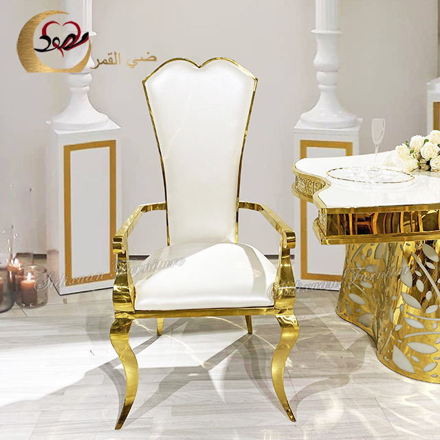 Armrest chaises de mariage high back wedding hall luxury royal king throne chair