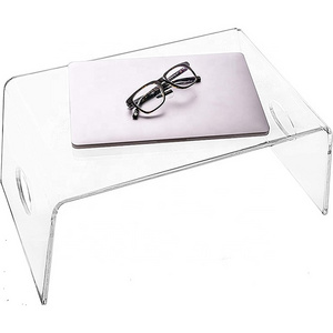 acrylic bed tray with handles 21x12x9'' clear acrylic laptop stand portable laptop lap desk