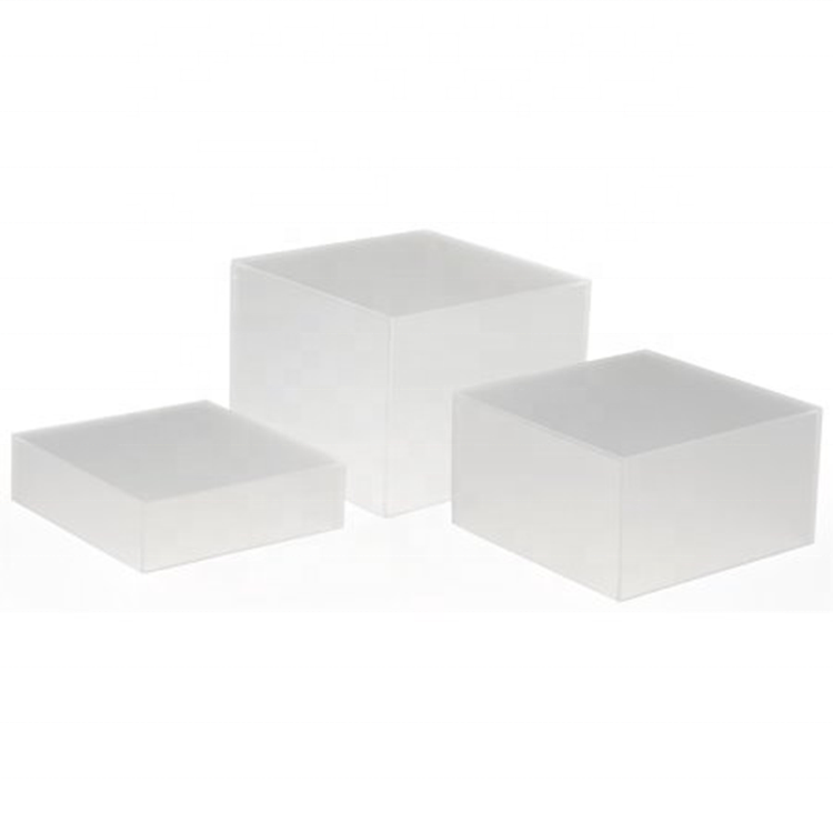 white acrylic risers acrylic display food riser square buffet riser