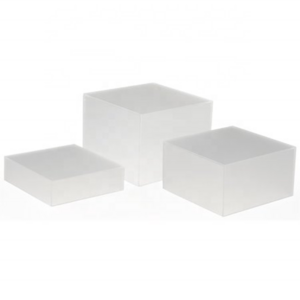 white acrylic risers acrylic display food riser square buffet riser