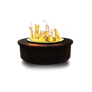 Custom outdoor/indoor waterproof circular fireplace 3d atomization embedded simulation fire real fire smokeless electronic decor