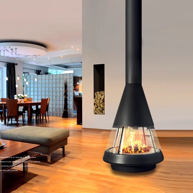 0.7 Meters French heating and decorative stove art independent real fire burning wood fireplace