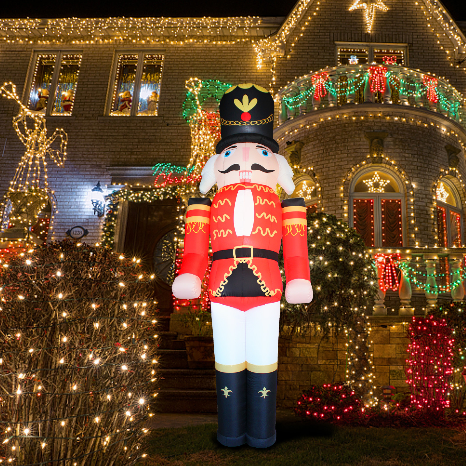 Outdoor garden decoration inflatable Christmas nutcracker advertising inflatable cartoon giant inflatable