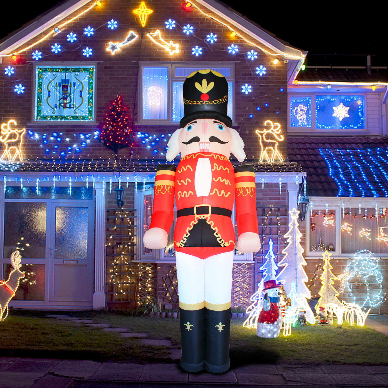 Outdoor garden decoration inflatable Christmas nutcracker advertising inflatable cartoon giant inflatable