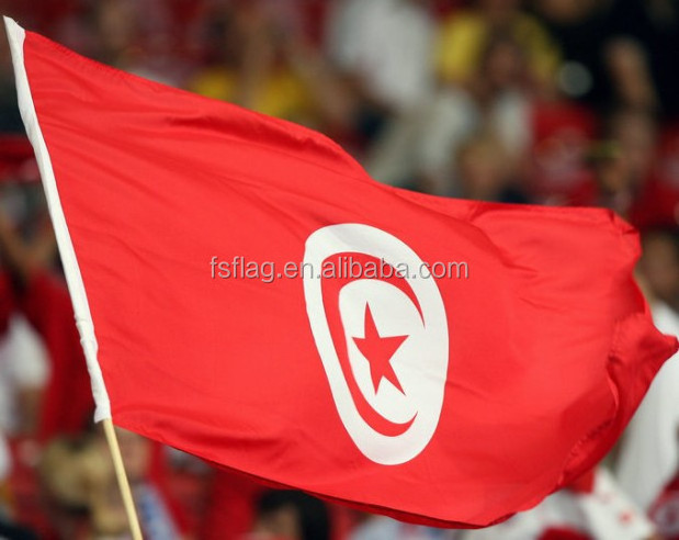 Factory Direct 68D Polyester 3X5ft 150x90cm Silk Screen Print Tunisia Flag In Stock