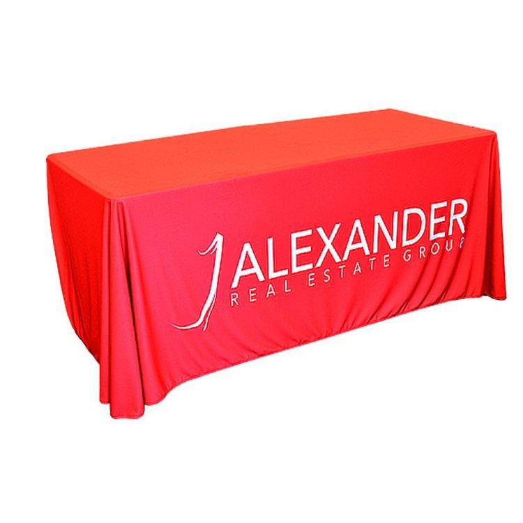 Custom printed table cover full-color printing table cloth for trade show