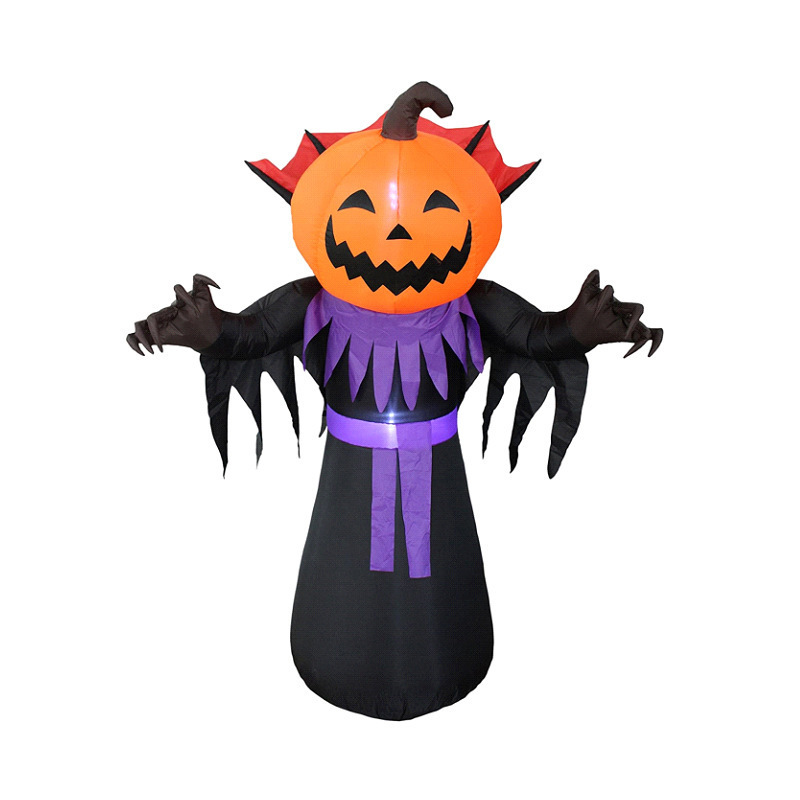 Customized Halloween Inflatable Model Giant Ghost Wizard Pumpkin Bat Train Garden Decoration