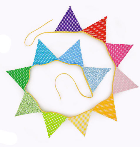 High quality 100% pure cotton holiday party decoration cotton triangle string flag bunting banner