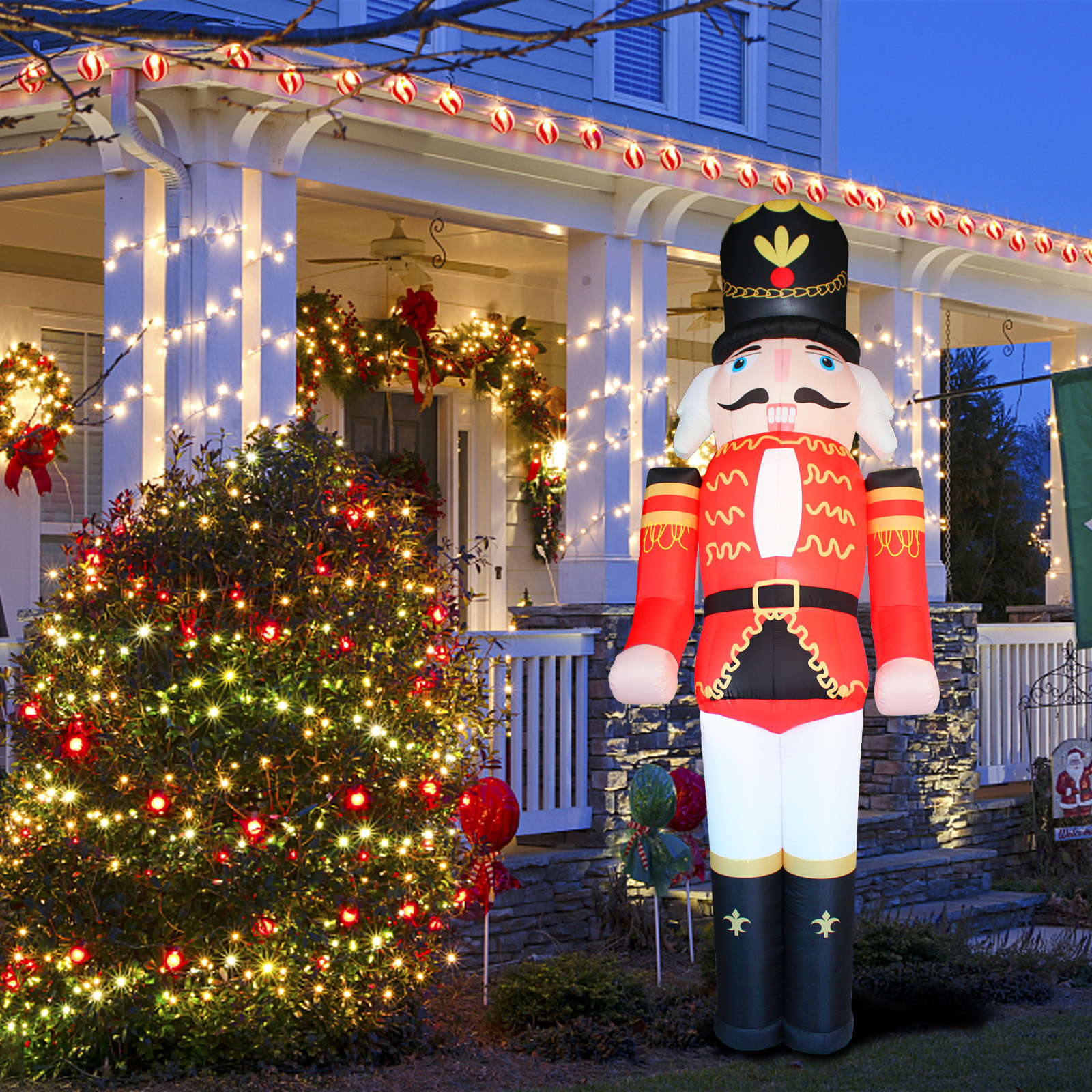 Outdoor garden decoration inflatable Christmas nutcracker advertising inflatable cartoon giant inflatable