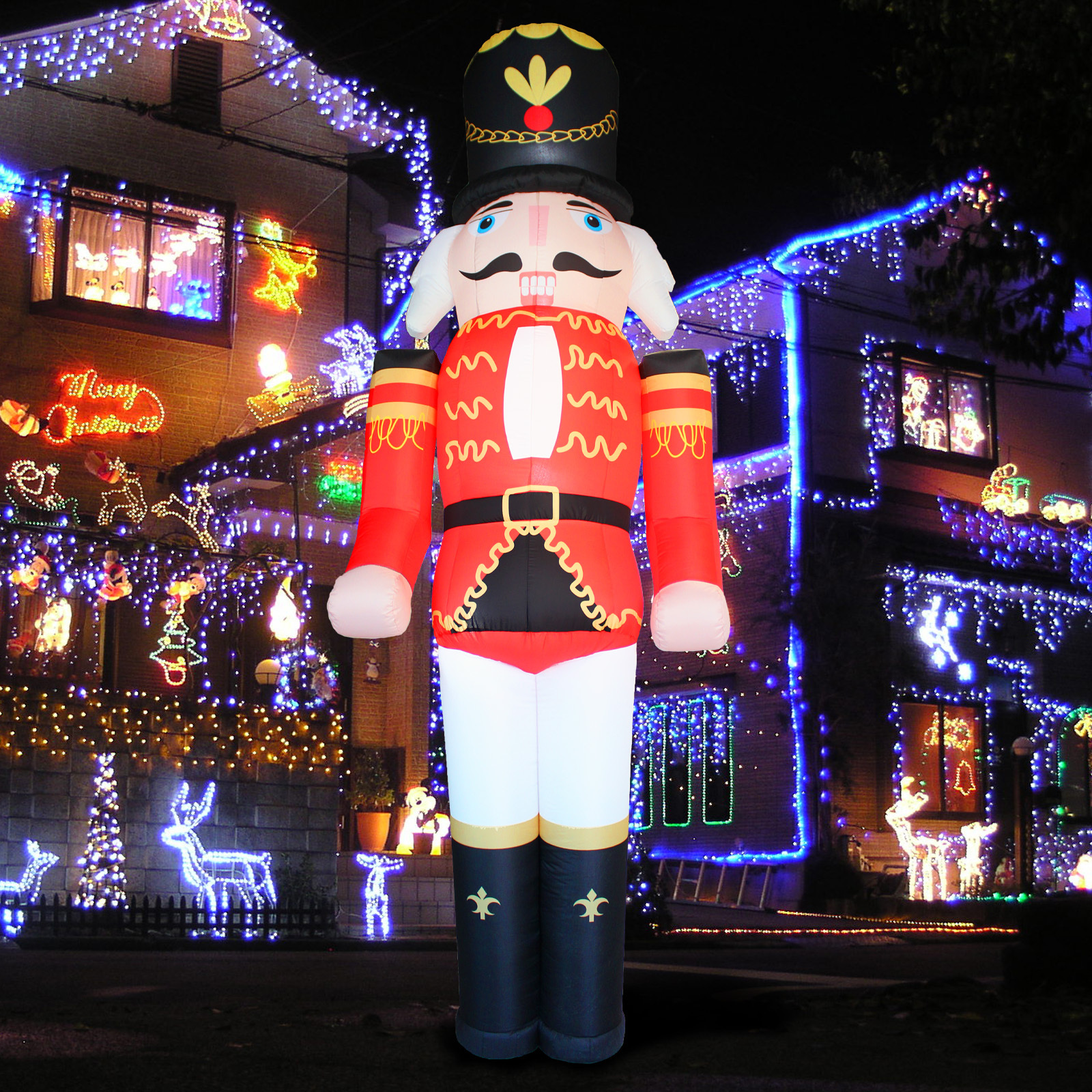 Outdoor garden decoration inflatable Christmas nutcracker advertising inflatable cartoon giant inflatable