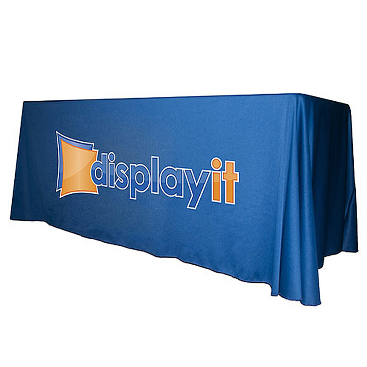 Custom printed table cover full-color printing table cloth for trade show