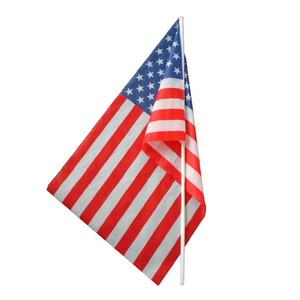 Promotional gifts cheap polyester mini wood stick hand held waving american flag