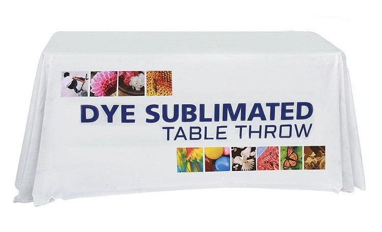 Custom printed table cover full-color printing table cloth for trade show