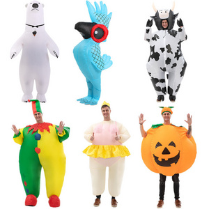 Wholesale Funny Inflatable Clothing Durable Spoof Alien Pumpkin Bird Ghost Polar Bear Ball Poop Shape Party Suits Costume Carton