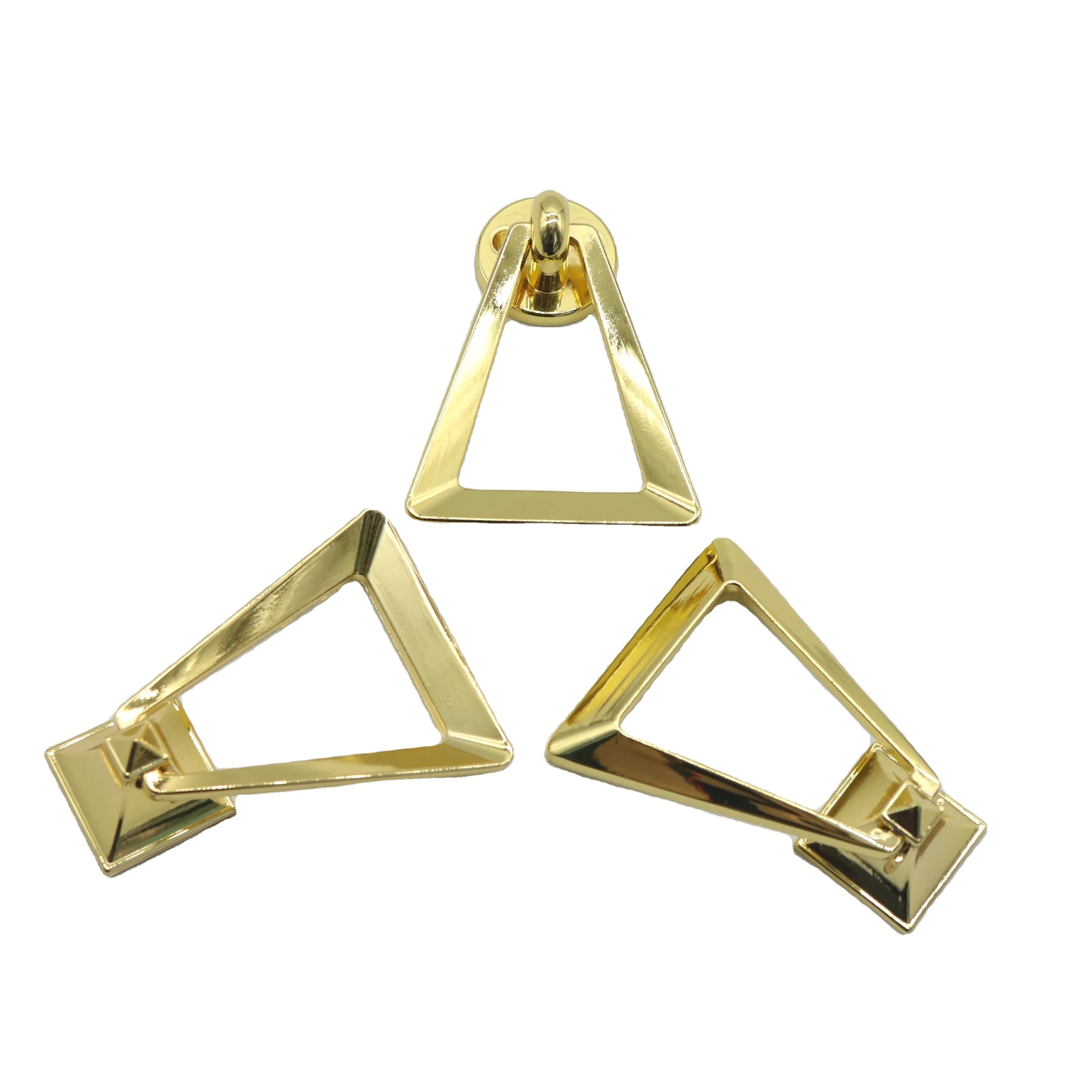 Wholesale Zinc Alloy Triangle Furniture Door Handles Luxury Kitchen Cupboard Pull Ring Decorative Handles And Knobs For Sofa