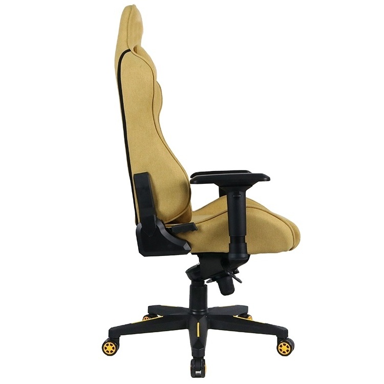 Modern design yellow computer razer gamer chair height adjustable fabric wholesale gaming chair