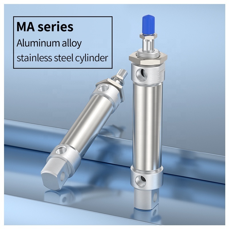 MA Series double/single acting stainless steel Pneumatic Cylinder Bore mini pneumatic air cylinder PT/NPT port16/20/25/32/40mm